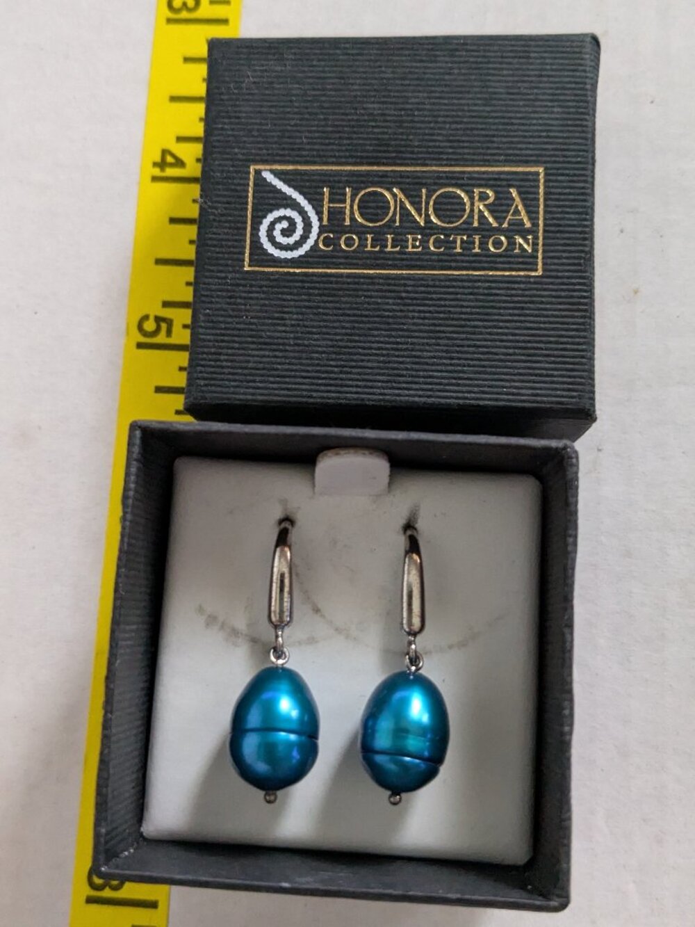HONORA Collection Blue Potato Pearl 925 Sterling Silver Dangle Drop Earrings